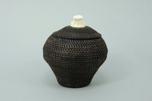 Image: baleen basket with otter finial